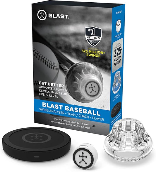Blast Baseball Swing Analyzer - Improve Your Swing at Every Level - Real-time Feedback, Swing Metrics, Video Capture Highlights, Track Performance (GEN3 Sensor)
