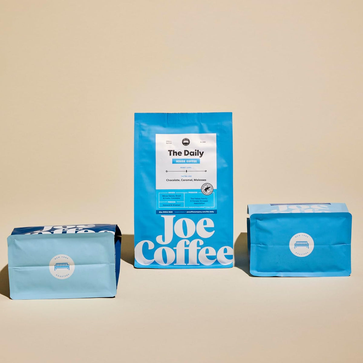 Joe Coffee Company - The Daily Whole Bean Specialty Coffee, 12 oz Bag (Pack of 6) | NYC Roaster, Rainforest Alliance Certified, Kosher, Climate-Friendly