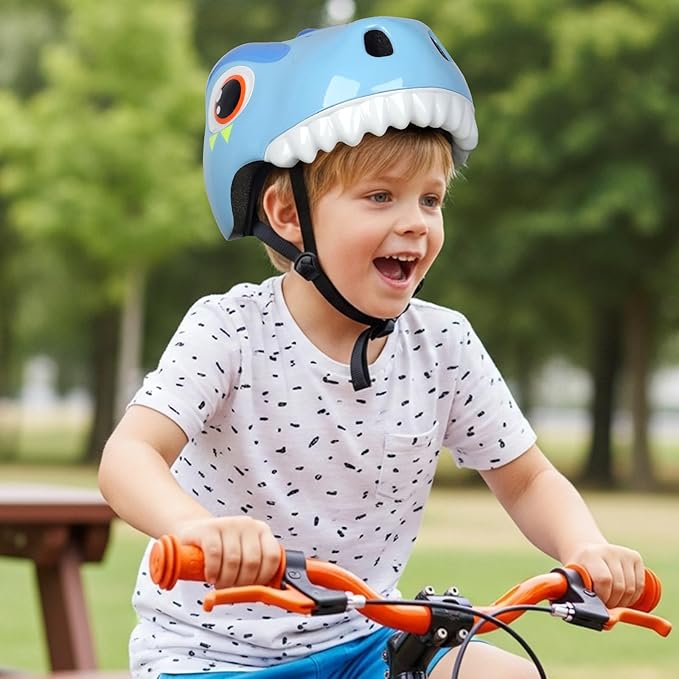 Dinosaur Bike Helmet for 1-3-5-8 Toddler Baby Kids, Lightweight Bicycle Helmet for Cycling Skateboard Roller Skate & Multi-Sports,2 Sizes for Boys and Girls