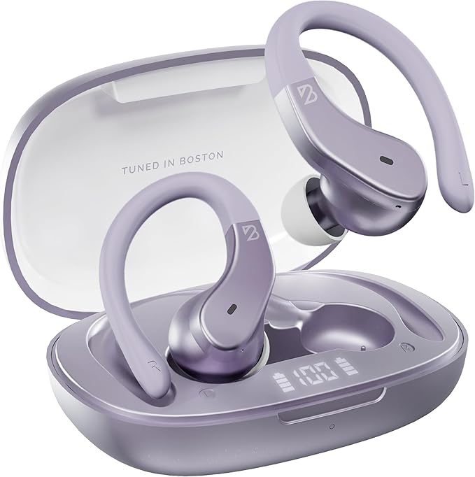 Back Bay Audio - Runner's Wireless Earbuds Bluetooth Headphones for Sports, Hook Over The Ear Buds, Deep Bass, Wrap Around Earphones with Earhooks for Running, Workout Wireless Headphones for The Gym