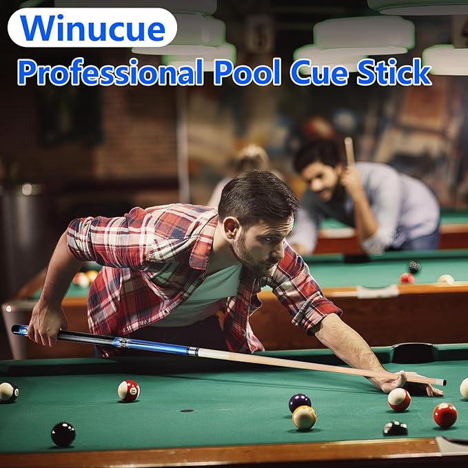 Billiard Cues Stick, 58" Pool Cues Canadian Maple Wood Leather Pattern Grip 18 19 20 21 oz Pool Cue Stick for Bar House Pool Table Sports