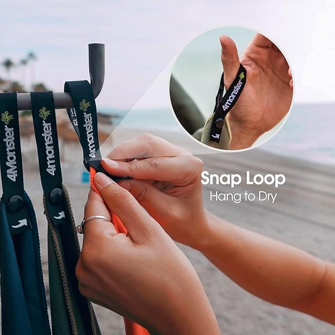 4Monster Camping Towel Super Absorbent, Quick Dry Microfiber Travel Towel, Light Weight Ultra Soft Compact Gym Towel for Hiking Swimming Beach Yoga Travel Sports Backpack