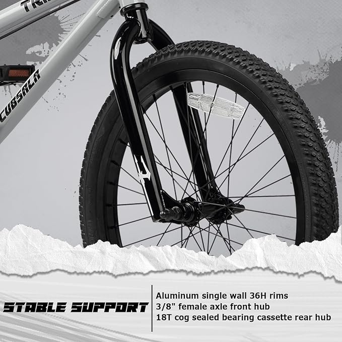 20 24 26 Inch BMX Race Bike Trident Bicycles Beginner-Level to Advanced Riders with 2 Pegs, Multiple Colors