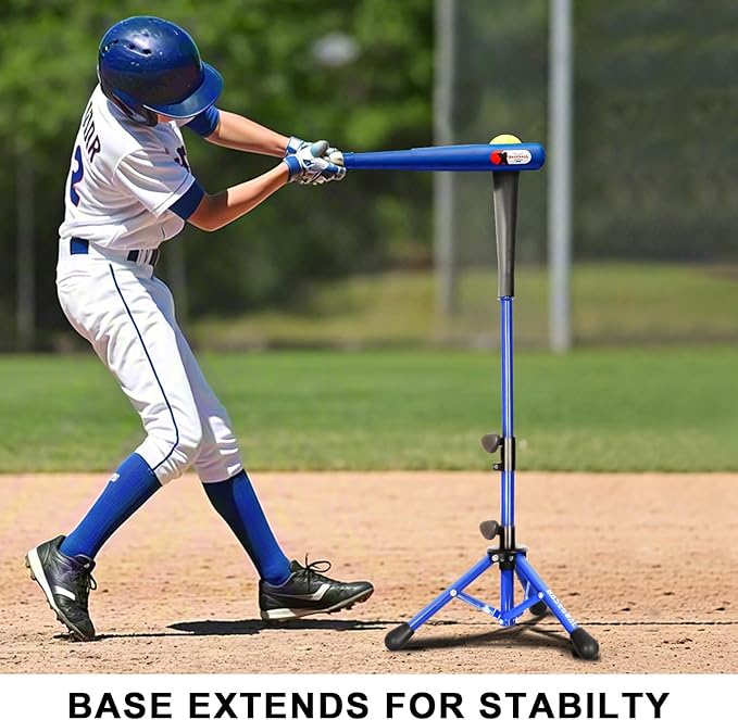 Baseball Tee for Kids,Youth Stand Set,Teeball Set,Youth Baseball,Softball Batting Tee Set,Easy Adjustable Height