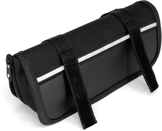 Bicycle Tire Repair Tool Kit with Stainless Steel Tools, Portable Bike Tire Patch Repair Set for Mountain/Road Bikes