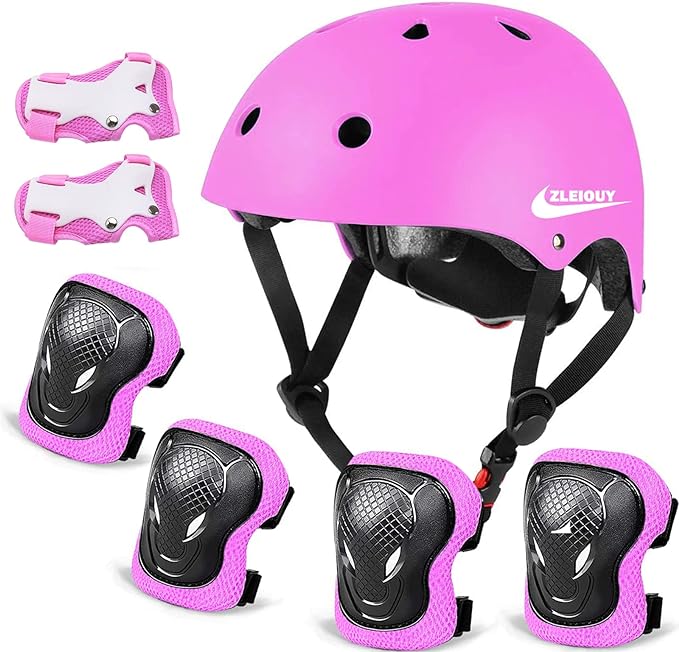 Adjustable Helmet for Ages 3-16 Kids Toddler Boys Girls Youth,Protective Gear with Elbow Knee Wrist Pads for Multi-Sports Skateboarding Bike Riding Scooter Inline skatings Longboard Roller Skate