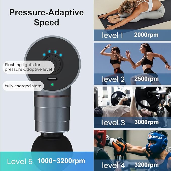 arboleaf Thermacool Massage Gun Deep Tissue with Heat and Cold Head, Full-Metal Electric Portable Hand Held Massager Gun for Back, Body Sore Muscles, Pain Relief