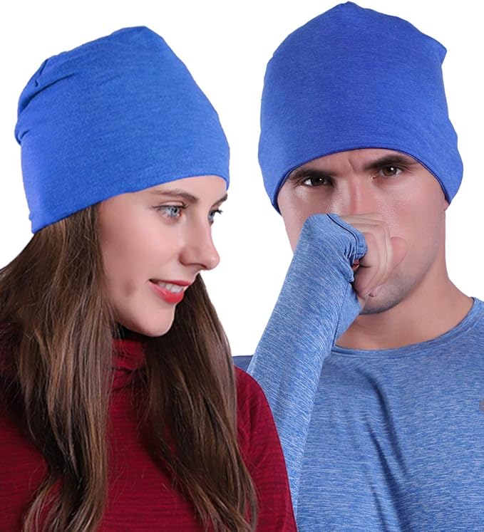 9" Multifunctional Lightweight Beanies Hats Snug Fitting, Running Skull Cap Helmet Liner Sleep Caps