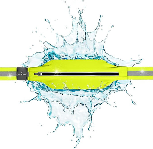 Back Bay Reflective Running Belt for Women & Men [Fits ALL Phones], Runners Fanny Pack, Money Belt, Reflective Running Gear, Waist Bag Workout Gear, iPhone Runner's Phone Holder Waist Pack