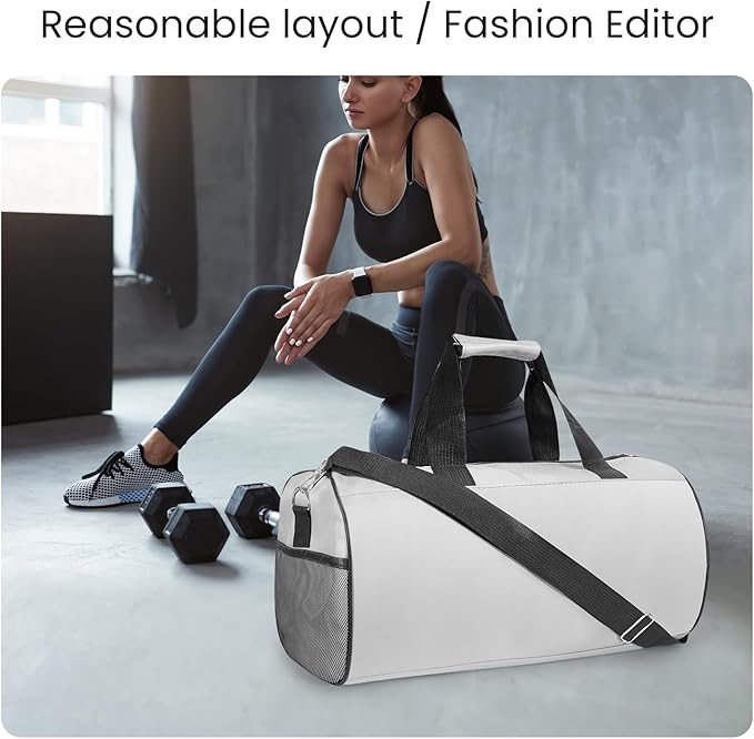 C&F BOGMOST Small Gym Bag for Travel & Duffel - 17 Inch Lightweight Carry On Bag for Men & Women, Mini Duffel Bag,Perfect for Sports, Weekend Trips, and Overnight Stays, Grey