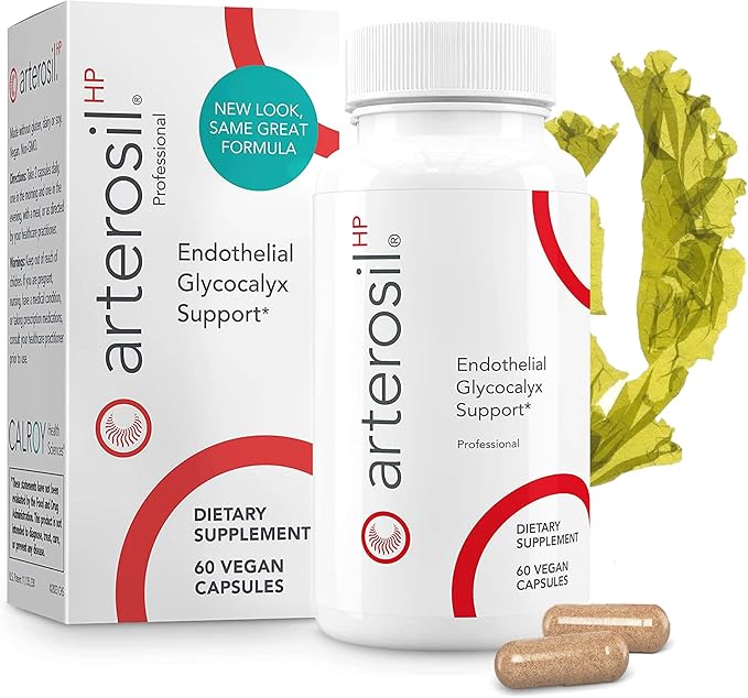 Arterosil HP Professional - Endothelial Glycocalyx Support - Heart Health Support - Artery Health Support - Circulation Support – MonitumRS® Rhamnan Sulfate - Monostroma Nitidum