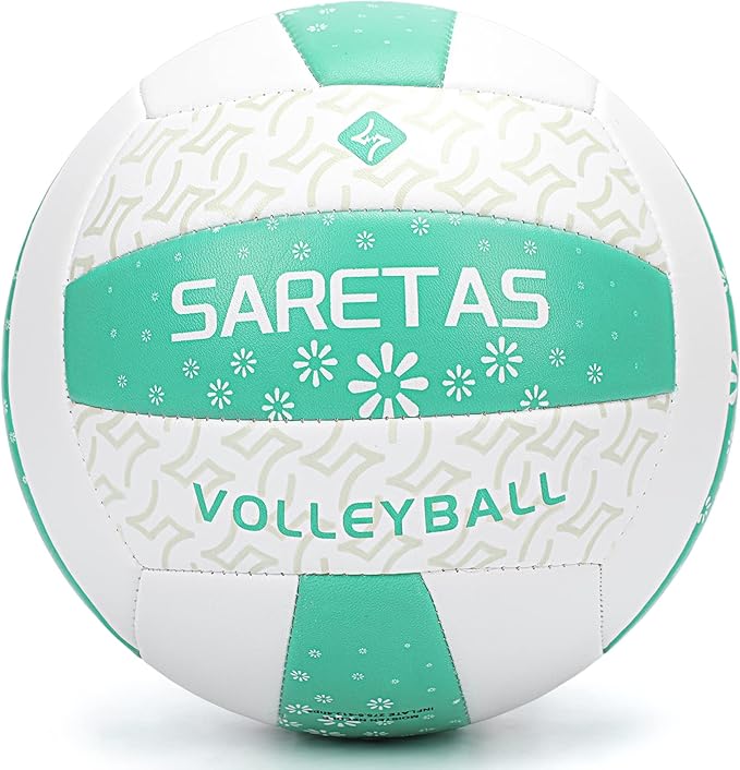 Beach/Water/Sand Volleyballs, Outdoor/Indoor Official Size, Soft Touch Volleyball for Beginners, Cute Volley Ball for Girls/Kids/Youth, Ideal Gifts with Pump for Backyard, Pool, Middle School