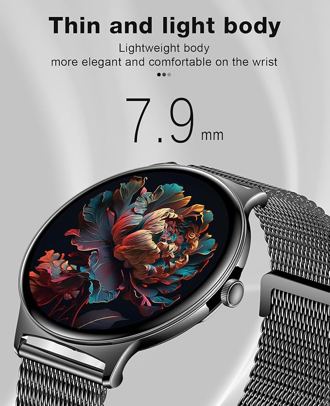 2025 Smart Watches for Men Women, with Bluetooth Make/Answer Call, 1.43" AMOLED Display Fitness Tracker, Heart Rate/SpO2/Sleep Monitor, 100+ Sports Modes, IP67 Waterproof Smartwatch for Android iPhone