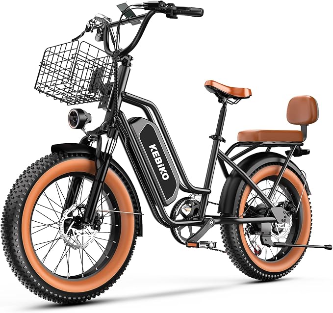 1500W Electric Bike for Adults,48V 20/60Ah Removable Battery Max Range 80Miles & 30MPH Electric Bicycle,20''×4" Fat Tire Ebike,Adult Electric Bicycles for Commute Beach Snow,E-Bike UL Certified