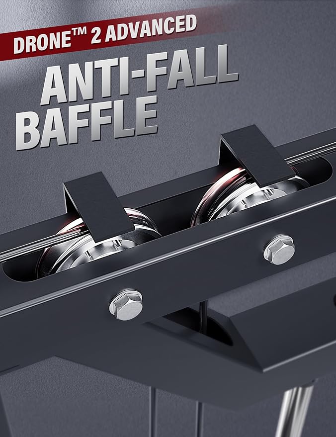 Major Fitness Drone2 Advanced Training Smith Machines– All-in-One Home Gym Squat Rack with Aluminum Pulley Set , Weight Bar, Dual LAT Pull-Down Systems & Cable Crossover Machine for Full-Body Workouts