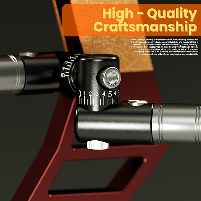 Bow Stabilizer Kit, Adjustable Bow Rod Stabilizer for Compound Bows, Quick Disconnect Single-Sided V-bar Mount, Aluminum Alloy Sidebar Mount Bow Mount