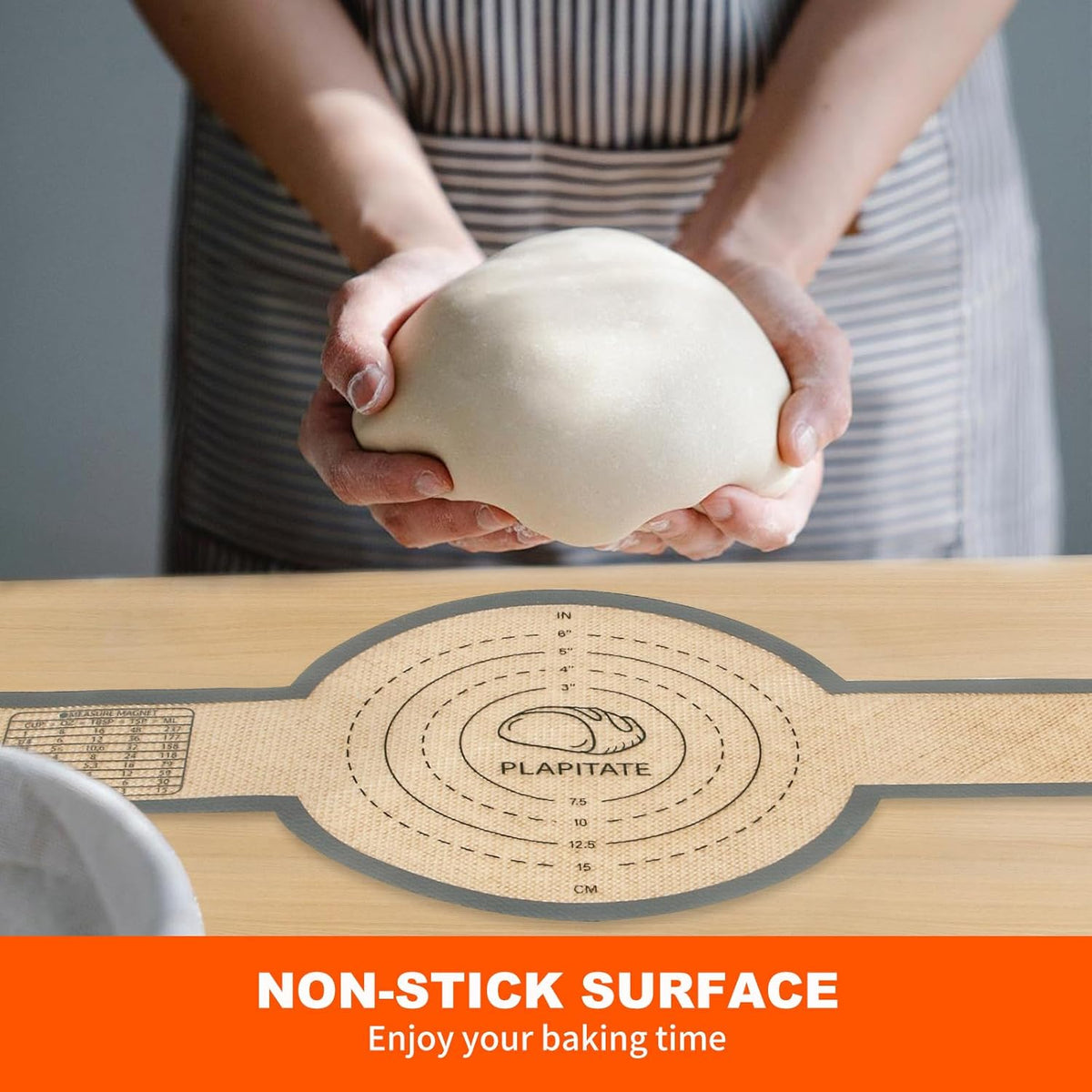 Silicone Bread Sling Dutch Oven Liner, Non-Stick & Easy Clean Reusable Oval and Round Silicone Bread Baking Mat with Long Handles, Easy to Transfer Sourdough Bread - 2 Gray Set