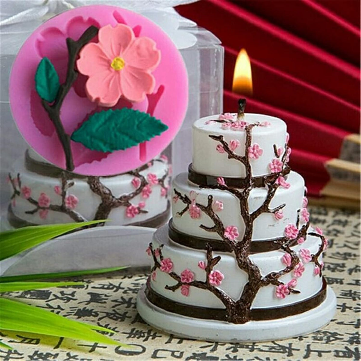 9 Pcs Flowers Fondant Molds Silicone Molds for Cupcake Dessert Chocolate Jelly Cookie Decor, Jewelry, Pastry, Chocolate,Handmade Soap Mould Candy Making