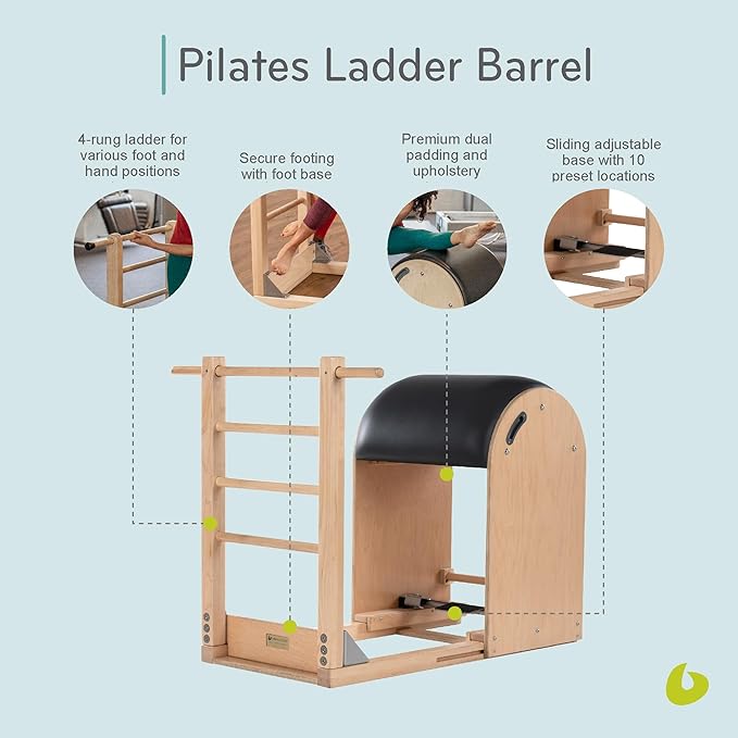 Balanced Body Ladder Barrel Pilates Equipment, Pilates Exercise Equipment for Building Strength and Flexibility, Strength-Training Tool, Workout Equipment for Home Pilates Gym or Studio Use