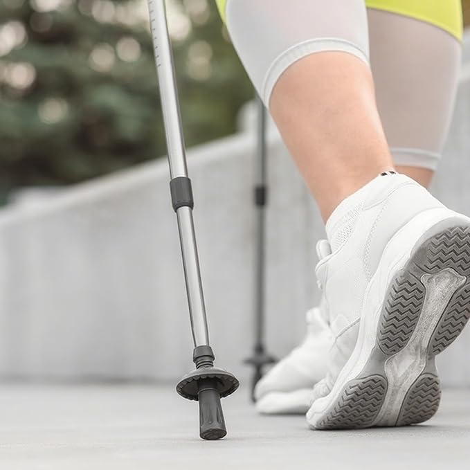 BlingKingdom 6 PCS Walking Stick Caps Trekking Pole Tips Rubber Hiking Walking Stick Tips for Hiking Sticks, Trekking Poles, Walkers