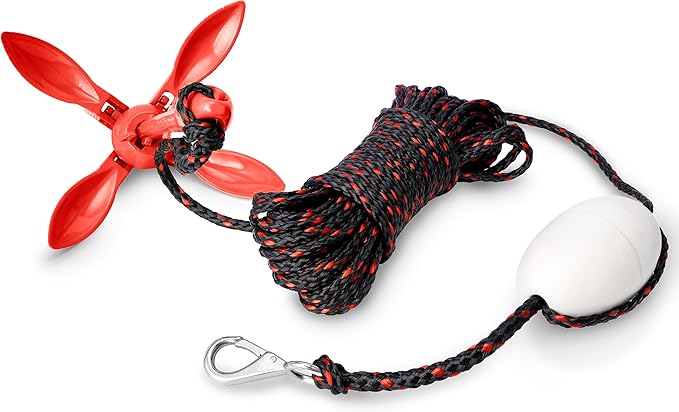 Boat Anchor 3.5 lb Folding Anchor, Grapnel Anchor Kit for Kayaks, Canoes, Paddle Boards