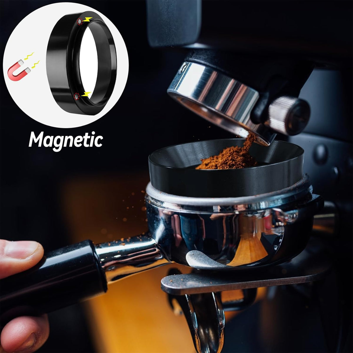 51mm Tamper Espresso Accessories Kit, Coffee Espresso Tamper Set with Wdt Tool, Espresso Tamper Mat, Espresso Dosing Funnel, 51mm Espresso Puck Screen, Coffee Tamper Espresso Barista Tools
