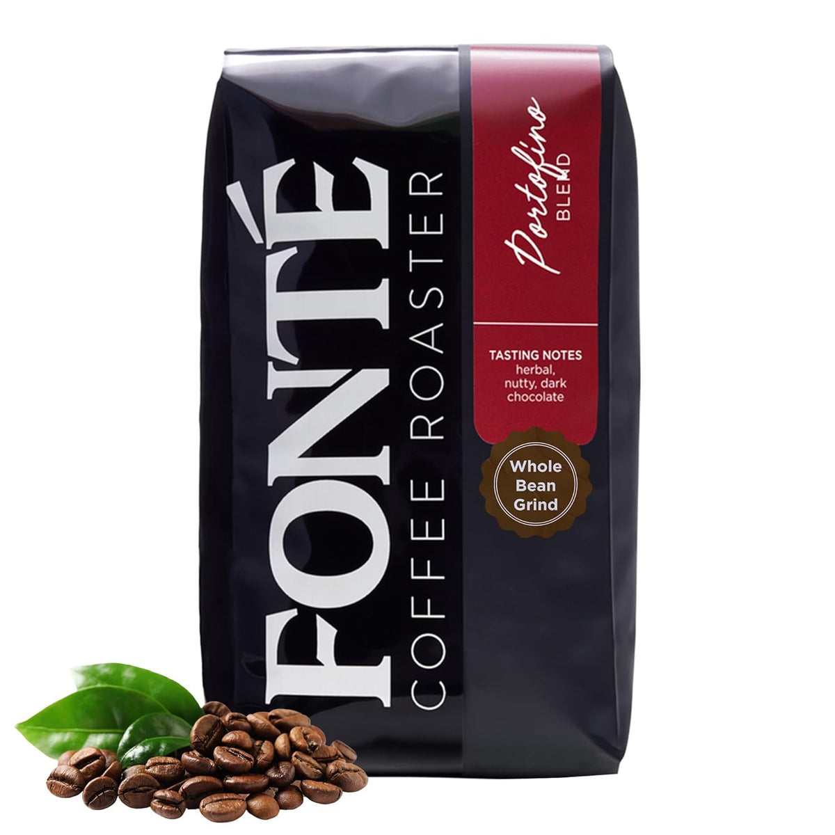 Fonte Coffee Roaster - Whole Bean Coffee - Medium-Dark Fresh Roast - Roasted in Seattle - Single Origin - Herbal, Nutty, Dark Chocolate - 12 oz - Portofino