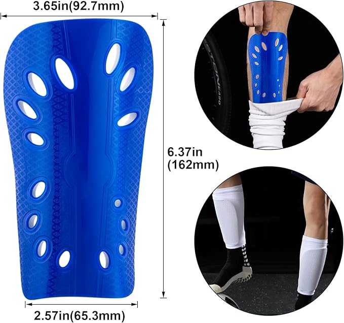 ANCIRS 2 Pair Soccer Shin Guards for Youth, Breathable Shin Guard Sleeves for Football Games, Protective EVA Cushion for Youth Men & Women