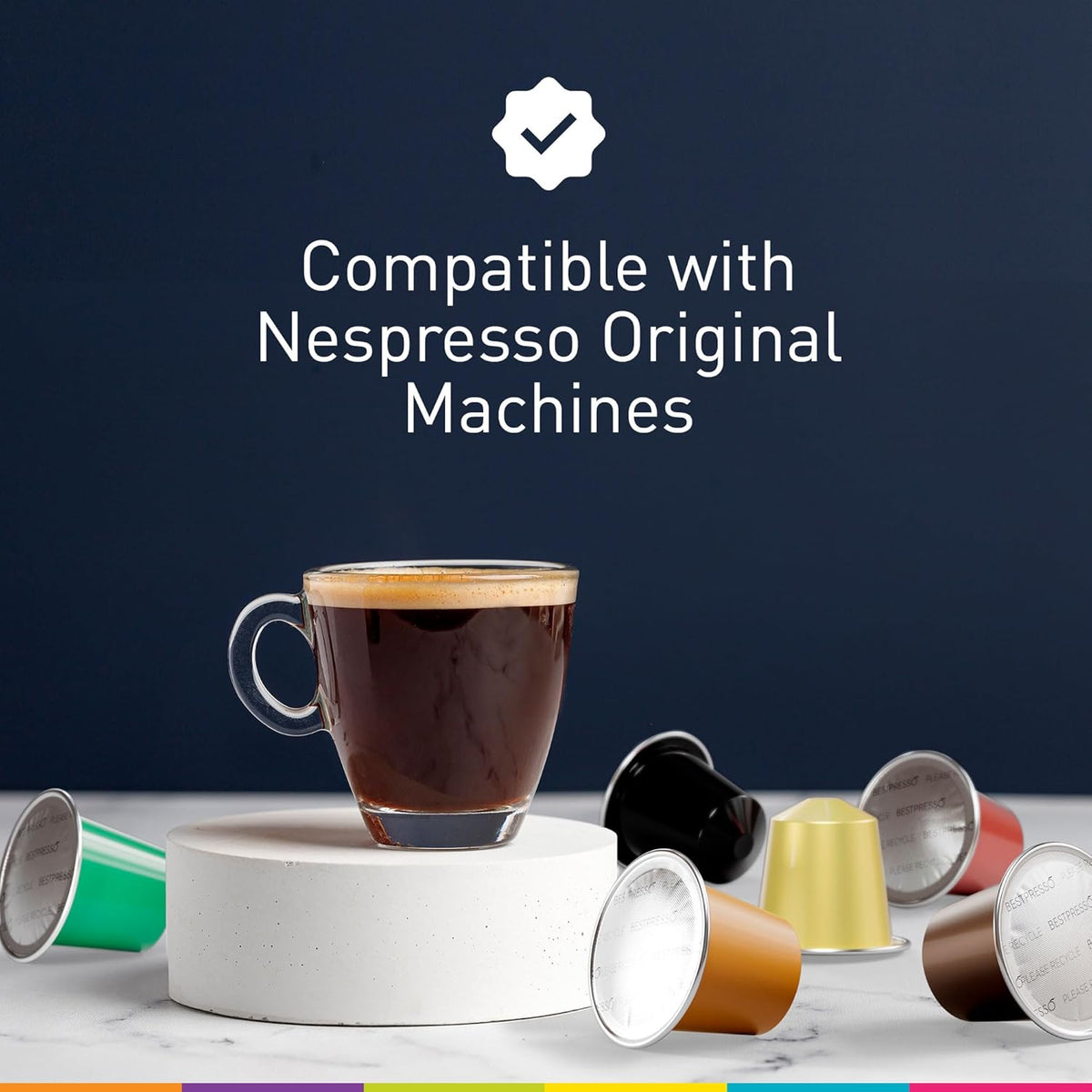 Organic USDA Café Romano Coffee Aluminum Espresso Pods For Nespresso Original Machine 100 Pack Italian Espresso Coffee (Variety pack)