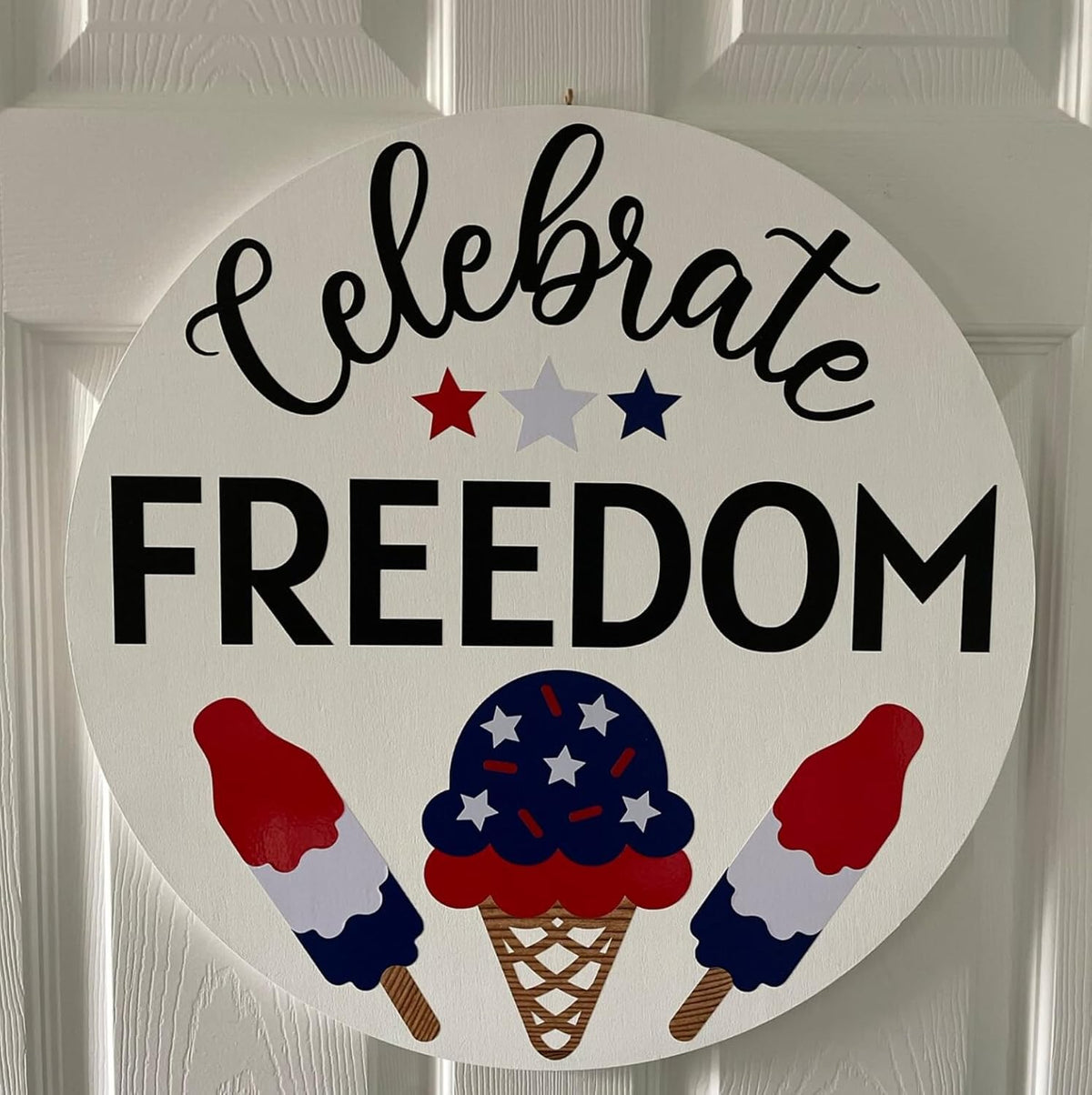 Patriotic Welcome Stencils 12” 4th of July Stencil Independence Day Stencils for Painting on Wood Door Hanger Porch Sign Decor