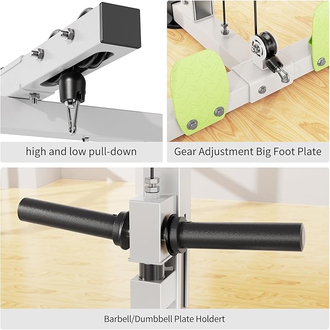 Power Rack Power Cages Multi-Function Squat Rack with Cable Crossover System Selectable More Training Attachment Weight Cage for Garage Home Gym