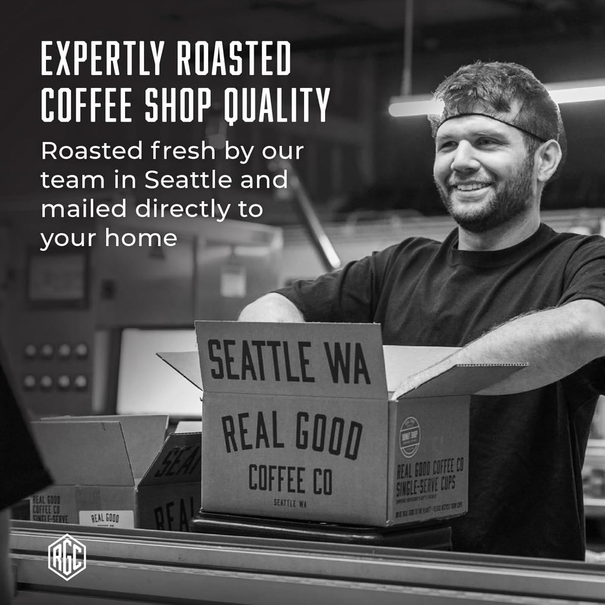 Real Good Coffee Company - Whole Bean Coffee - Organic Single Origin: Peru Medium Roast Coffee Beans - 2 Pound Bag - 100% Whole Arabica Beans - Grind at Home, Brew How You Like