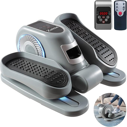 Zakle Ellipse Leg Exerciser as Seen on Tv for Seniors, Electric Under Desk Elliptical Machine w/Remote & 12 Speeds Level, Manual & Auto Mode, Quiet Seated Pedal Exerciser for Home Office