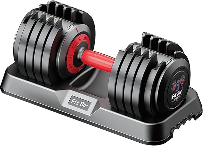 Adjustable Dumbbell Set 25/55/90LBS,10 in 1 Free Weights Dumbbell with Anti-Slip Texture Handle,1 Sec Speed Adjustment Men/Women Gym and Home Strength Training Equipment.