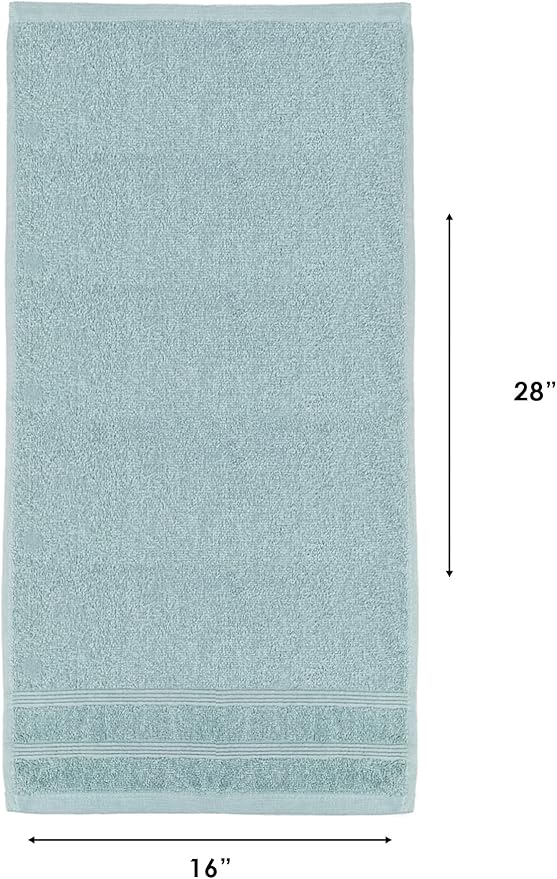 Kaufman - Premium Hand Towels Set for Bathroom, Spa, Gym, and Face Towel 100% Cotton Ring Spun, Ultra Soft Feel and Highly Absorbent Towels (Aqua, 36-PK)