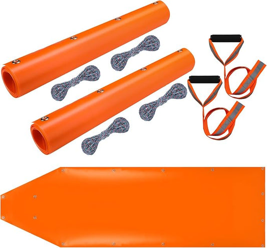 2 Pcs Deer Drag Sleds Deer Sled Game Hauler with 2 Pcs Heavy Duty Drag Strap for Duck Hunting Ice Fishing Accessories Rope Pulling Harness for Hunting Gift