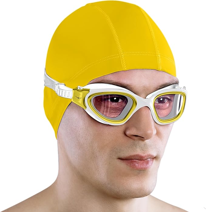 AqtivAqua Swimming Goggles, DX Wide View Swim Goggles for Adult Men Women, Anti Fog No Leaking