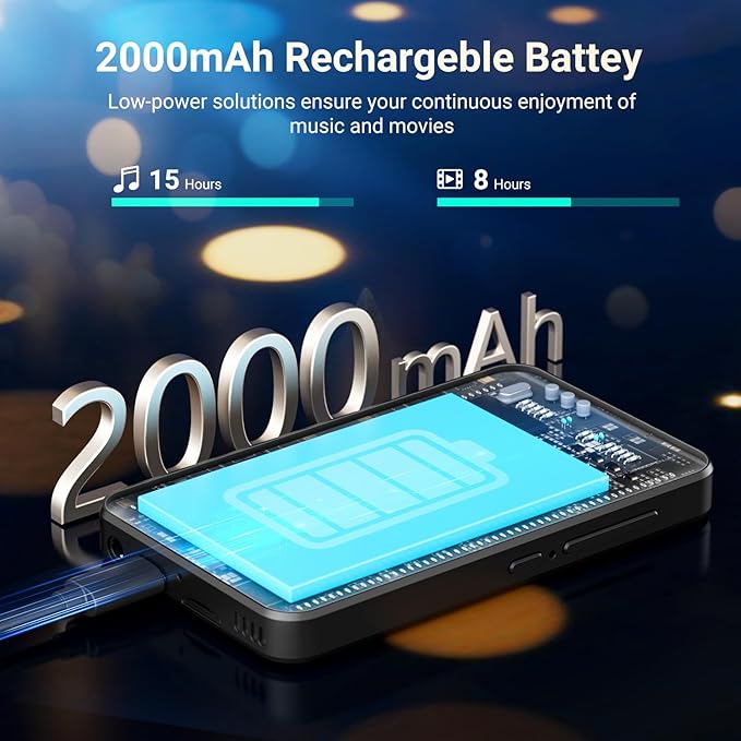 96GB MP3 Player with Bluetooth and WiFi, MECHEN Android 13 OS MP3 & MP4 Players with 4" Touchscreen and Speaker,Music Players with Spotify,Pandora, Audible, Amazon Music, Play Store