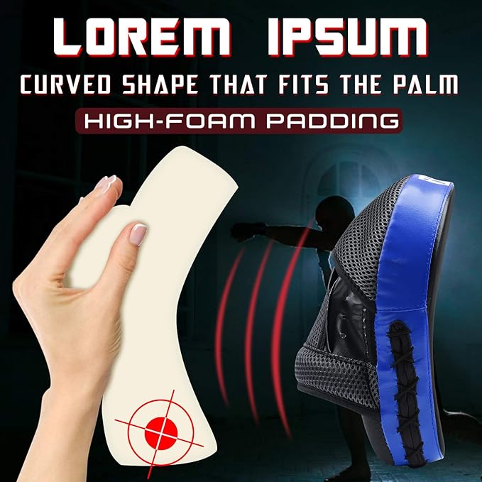 Boxing and MMA Punching Mitts - Hook & Jab Pads, Focus Punch Mitts, Target Focus Pads, and Kick Shield for Muay Thai Training