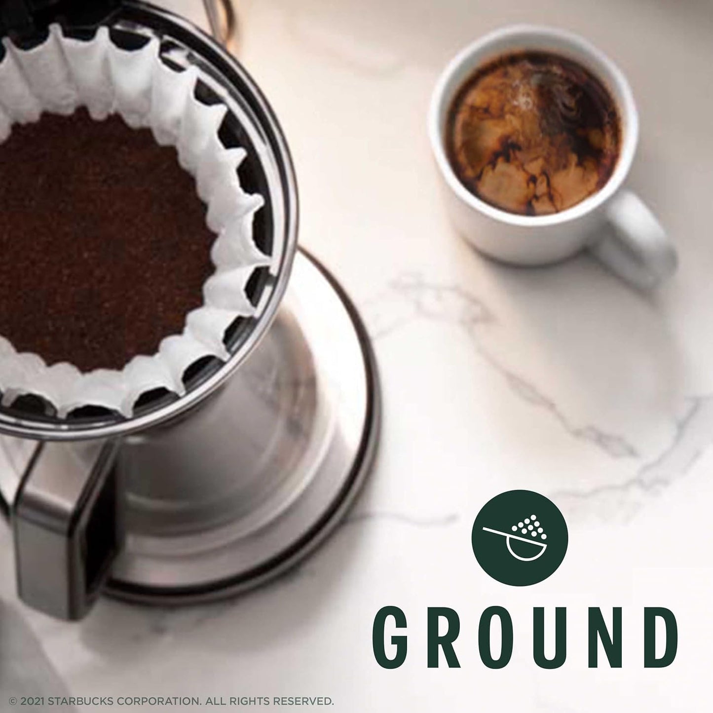 Starbucks Ground Coffee, Cinnamon Dolce Flavored Coffee, Naturally Flavored, 100% Arabica, 6 bags (11 oz each)