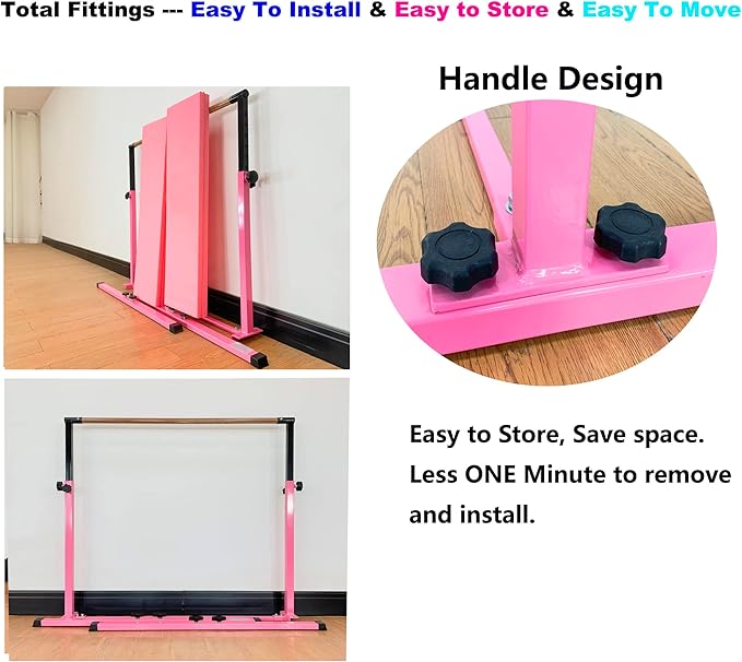 4FT/5FT Gymnastic Bar Set Gymnastics Horizontal Bar Gymnastics Kip Bar for Kids Home Use