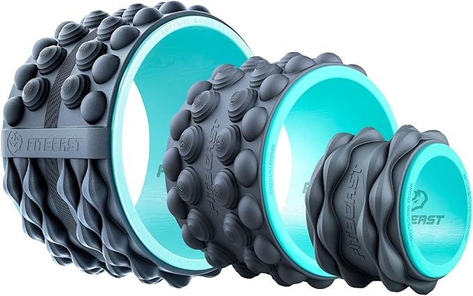 FitBeast Back Roller, Back Wheel Foam Roller - Targeted Muscle Roller for Deep Tissue Massage, Back Stretcher