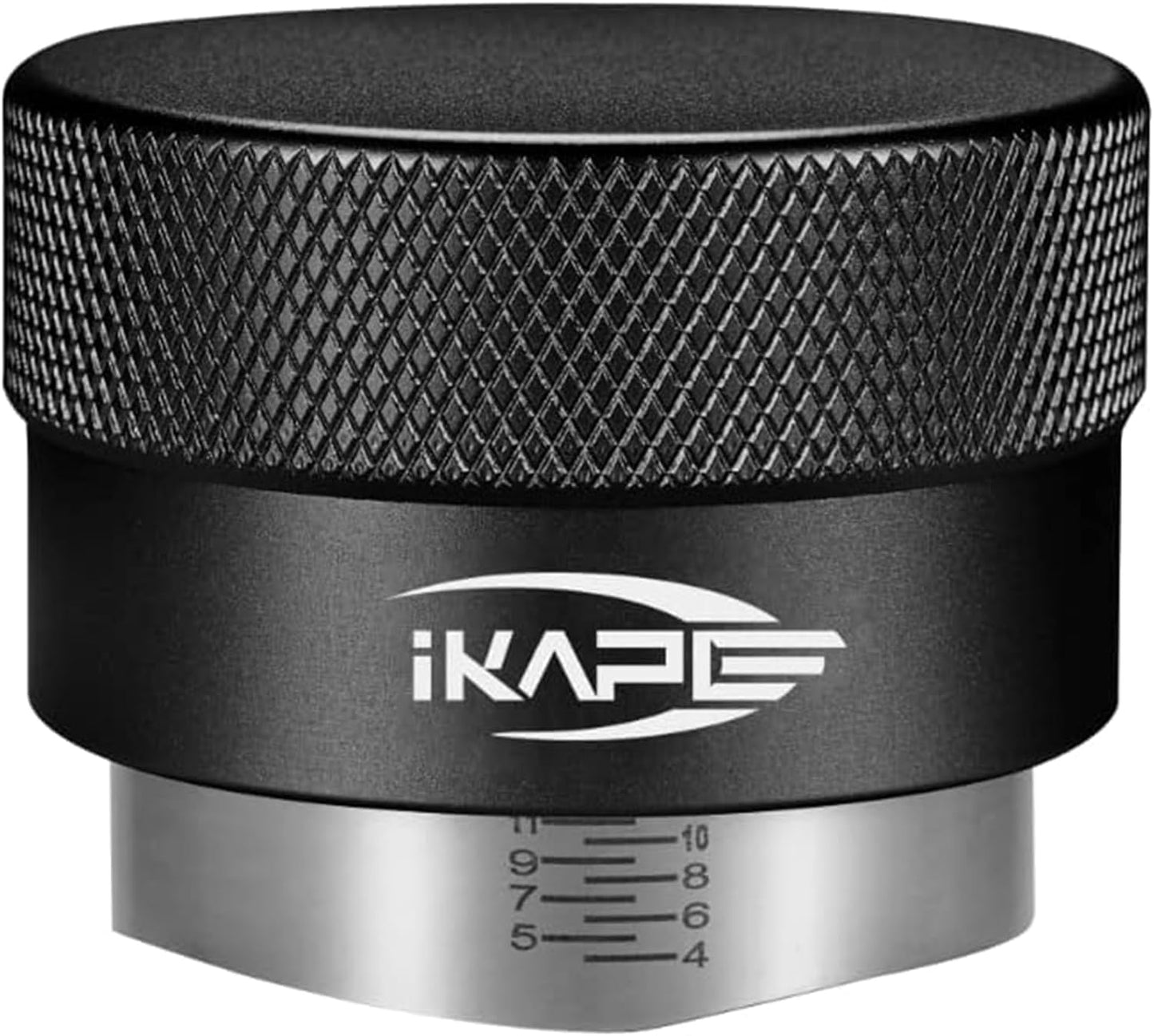 IKAPE Coffee Products, 58MM Coffee Distributor, Gravity Adaptive Espresso Distributor Fits All Over 58MM Espresso Portafilter, Compatible with 58.35MM Rancilio Bottomless Portafilter (Black)
