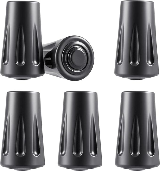 BlingKingdom 6 PCS Walking Stick Caps Trekking Pole Tips Rubber Hiking Walking Stick Tips for Hiking Sticks, Trekking Poles, Walkers