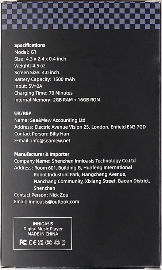 80GB MP3 Player with Bluetooth and WiFi, MP4 MP3 Player with Spotify,Spotify Kids，4" Full Touch Screen with Pandora, Music Player with Audible，Android MP3 with Speaker (Gold_Black)