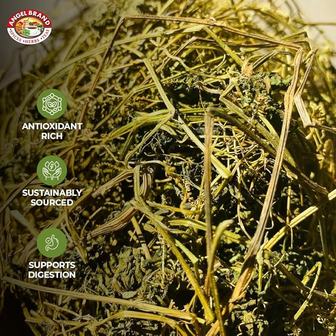 Angel Brand Dried Cerasse Leaves 0.25 0z Pouch Pack of 3 - Melon Bitter Leaf Spice Derived from Melon Plant - Provides Health Benefits - Offers Slightly Bitter & Robust Flavor