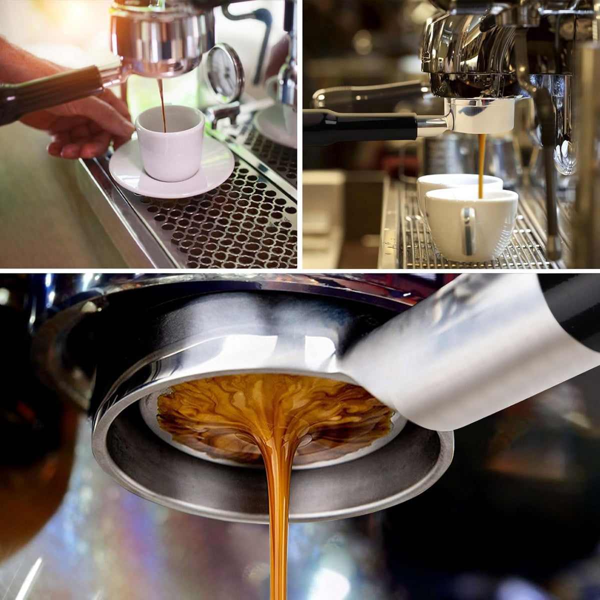 54mm Bottomless Portafilter Compatible with Breville Barista Express, BES870XL, BES870BSXL, BES878BSS, BES880BSS Espresso Machine (ABS Handle-Black)