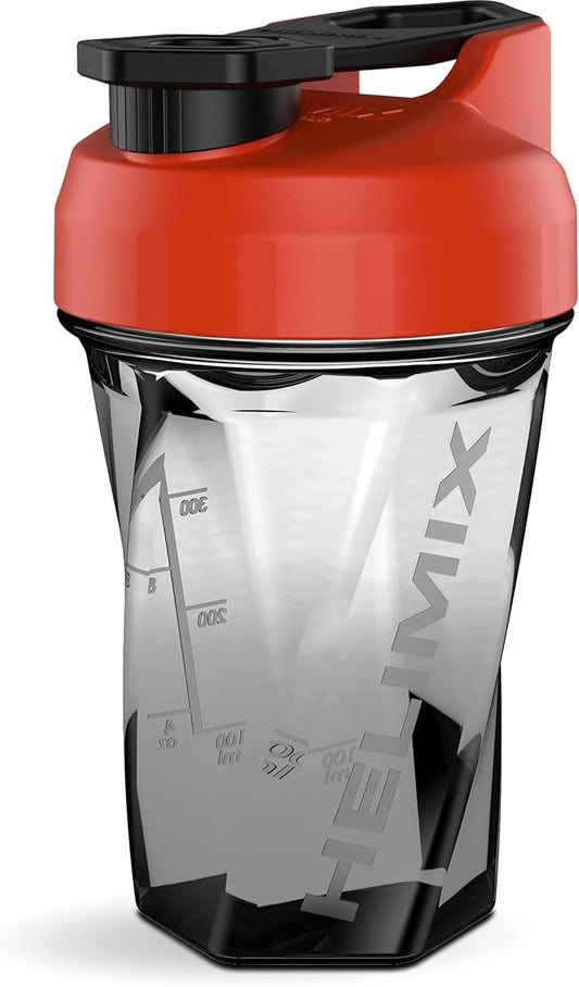 HELIMIX 1.5 Vortex Blender Shaker Bottle Holds Upto 20oz | No Blending Ball or Whisk | USA Made | Portable Pre Workout Whey Protein Drink Shaker Cup | Mixes Cocktails Smoothies Shakes | Top Rack Safe