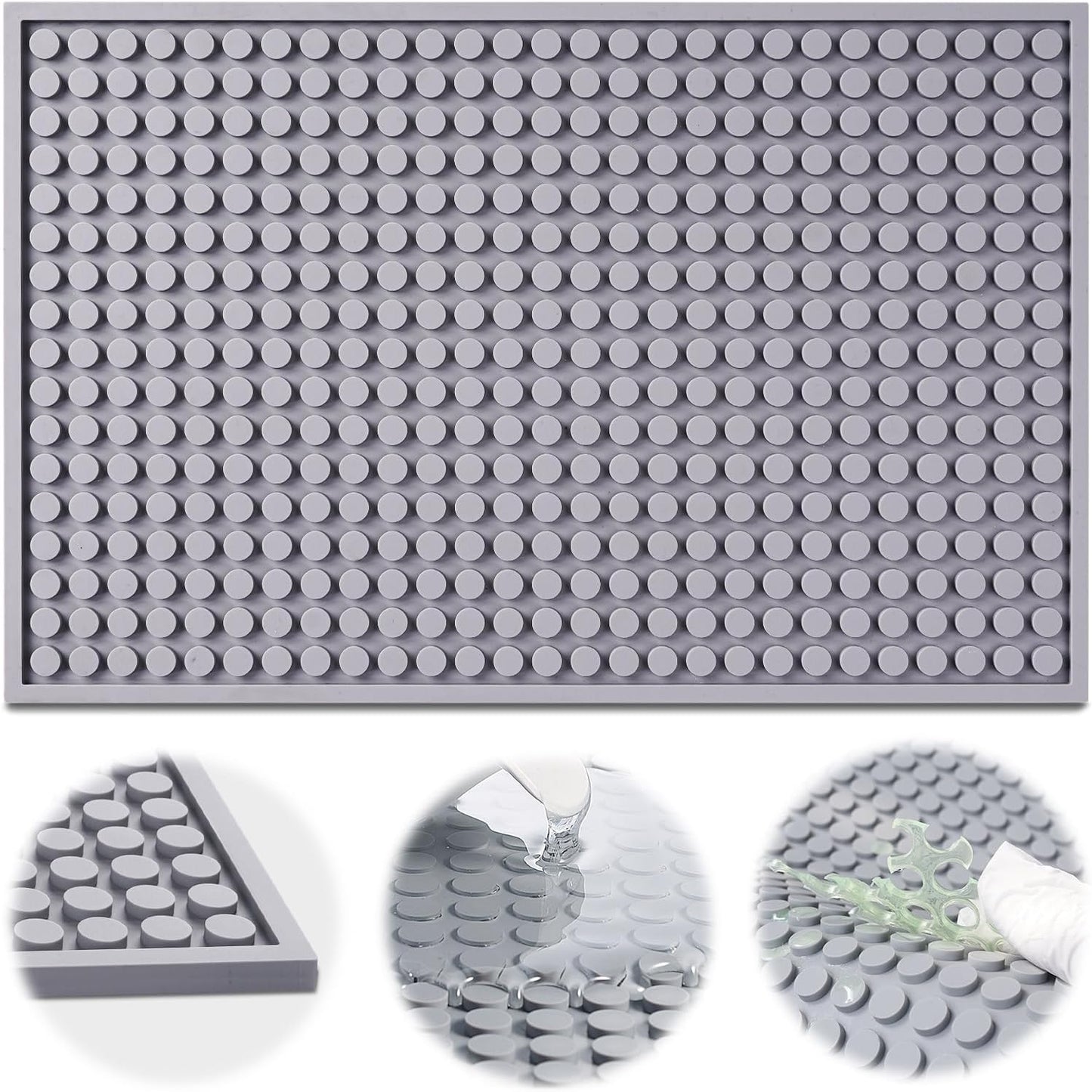 LET'S RESIN Resin Collector Mat, Easy Clean & Silicone Heat Resistant Mats 14.5'' x 9.4'', Non-Slip Multipurpose Thick Silicone Mats for Resin Molds, Epoxy Resin, Cup Turner, Kitchen Counter, Placemat