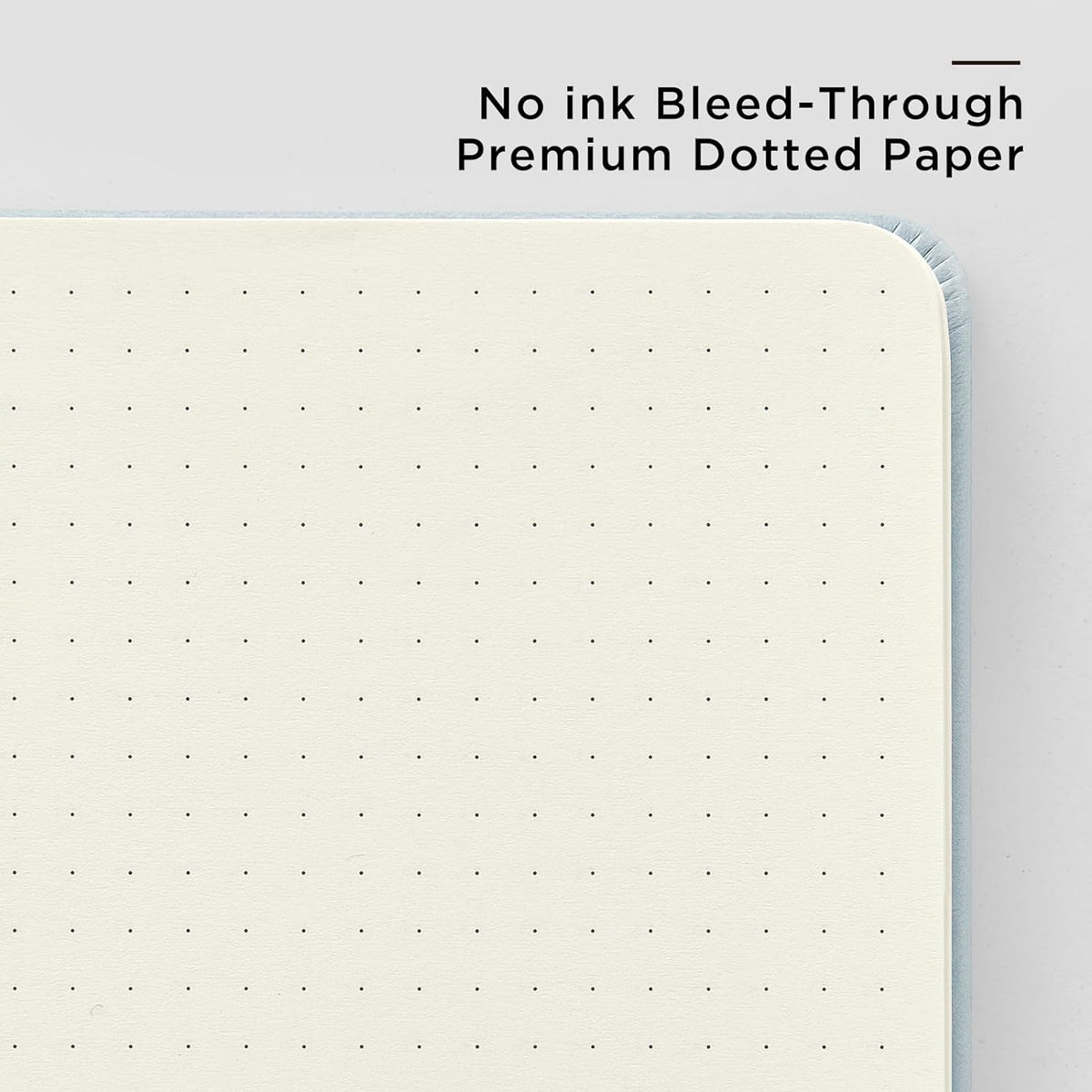 &And Per Se Dotted Journal Notebook, A5 Hardcover Leather Bullet Dotted Journal, 160 Pages 100 gsm Thick Dotted Paper，3 Sheets of Stickers Included - 5.7'' x 8''（Cyan）